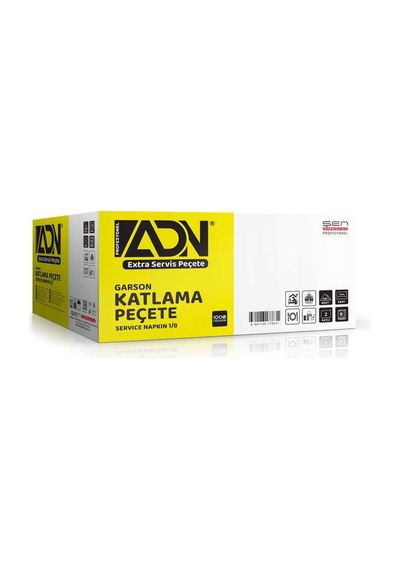Adn Ekstra Servis Garson Katlama Peçete 1000'li 33x33 Cm 1 Koli