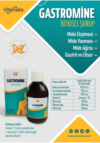 Gastromine Takviye Edici Şurup 150 ML