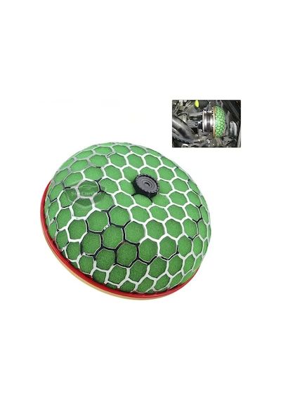 Hks Universal Performans Ve Ses Arttırıcı Aparatlı Açık Hava Filtresi +6 Hp Yeşil Mantar Tip 80 Mm