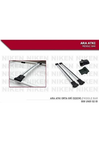 Araç Üstü Ara Atkı Bagaj Taşıyıcı Gri Yanlardan Sıkıştırmalı Al