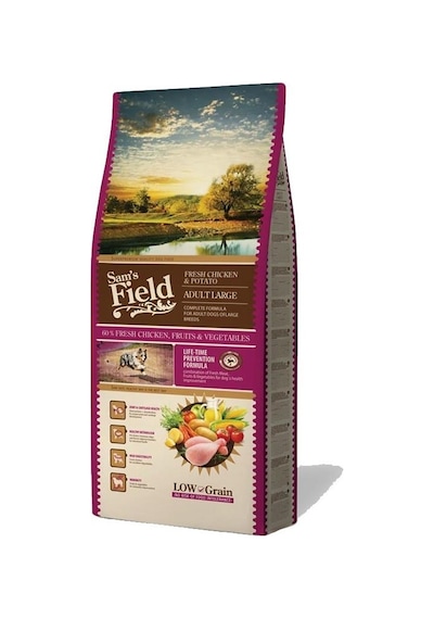 Sam's Field Tavuklu Patatesli Düşük Tahıllı Büyük Irk Yetişkin Köpek Maması 13 KG