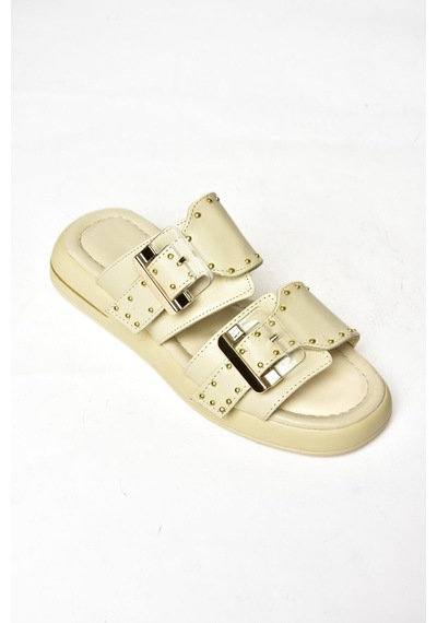 Fox Shoes S518106509 Bej Kadın Terlik Bej