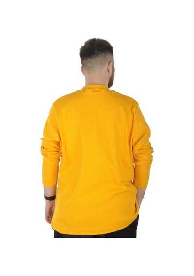 Mode Xl Büyük Beden Uzun Kol Yarım Balıkçı Kazak 22558 Hardal 001