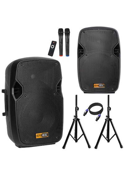 Hepa Merz HS-1300-PAK 10" 1300 W - 450 W Taşınabilir Portatif Ses Sistemi Seti