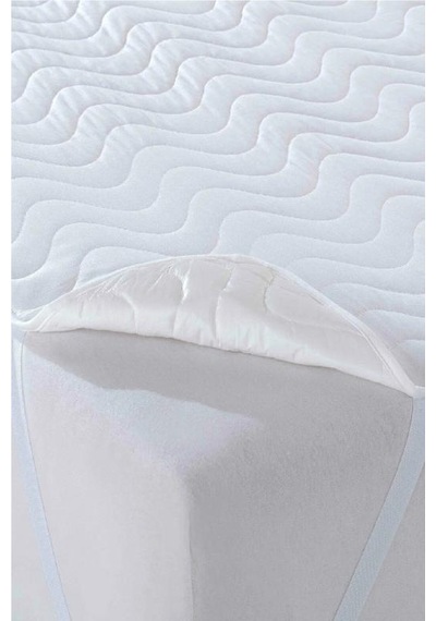 Altın Karma Kapitoneli Sıvı Geçirmez Alez 220x200 Cm Çift Kişilik Köşe Lastikli Beyaz