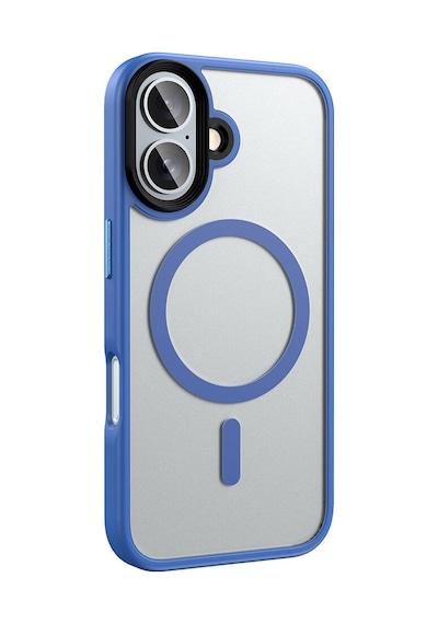 Apple Uyumlu iPhone 16 Plus Kılıf Mat Arka Yüzey Wireless Şarj Özellikli Casen Flet Magsafe Kılıf Desert Titanyum