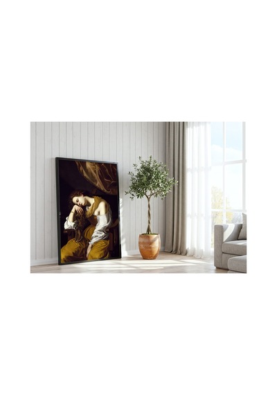 Rönesans Gentileschi Melankolik Azize Magdalena Çerçevesiz Poster 21x30 Cm A4 Tablo Rönesans