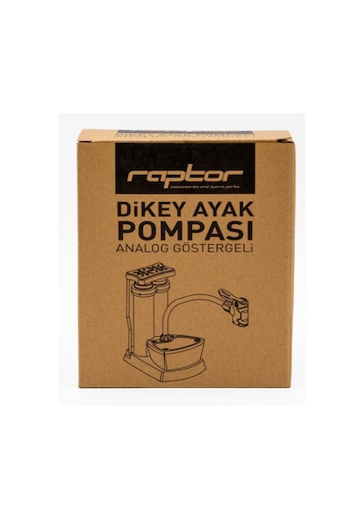 Raptor - M34b-01 Dikey Bisiklet-motosiklet Ayak Pompası Analog Göstergeli