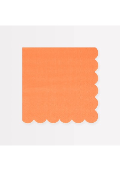 Meri Meri - Papaya Large Napkins - Papaya Rengi Peçeteler L X16