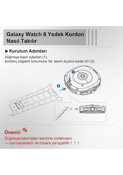 Samsung Galaxy Watch 9 / Watch 8 40mm/44mm Ve Watch 8 Classic 46mm Uyumlu Üç Bakla Paslanmaz Çelik Kordon Boşluksuz No Gap Tasarım, Dolu Metal, Baklası Çıkarılabilir Kayış Diğer Samsung Galaxy Watch 9 / Watch 8 40mm/44mm Ve Watch 8 Classic 46mm Uyumlu Üç Bakla Paslanmaz Çelik Kordon Boşluksuz No Gap Tasarım, Dolu Metal, Baklası Çıkarılabilir Kayış Diğer