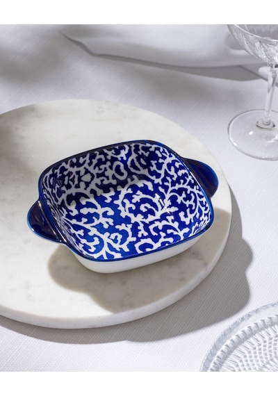 Madame Coco Reve Bleu Reneta Kare Tabak - 17 Cm - Mavi/beyaz 8684427225752 Çok Renkli