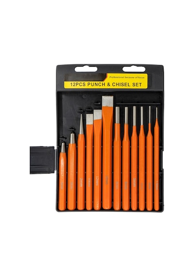6016 Düz Konik Pim Zımba Keski Takımı 12 Parça