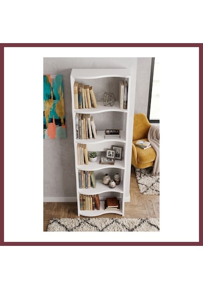 Storeşahin Kitaplık 5 Raflı Esinti Modern Çok Amaçlı Dekoratif Raf Ünitesi Geniş Kütüphane Ofis Kitaplığı 7081 Beyaz Shn0720 Storeşahin Kitaplık 5 Raflı Esinti Modern Çok Amaçlı Dekoratif Raf Ünitesi Geniş Kütüphane Ofis Kitaplığı 7081 Beyaz Shn0720