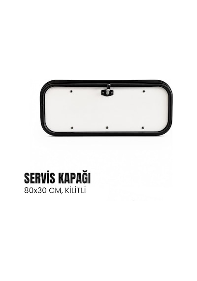 Shuıvan Bagaj Kapağı Servis Kapısı 80x30 Cm Kilitli - Beyaz-2007