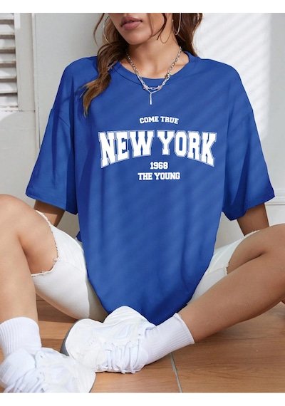 Noıssey Urban Pop Graphic Kadın Tişört Koleksiyonukod 5114 Saks