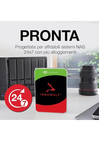 Ironwolf, 6 Tb, Dahili Sabit Disk, Nas, Cmr 3,5 İnç, Sata 6 Gb/sn, 7200 Rpm, 256 Mb Önbellek, R