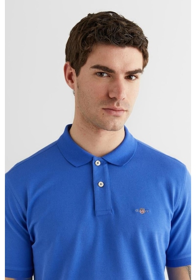 Gant Erkek Mavi Regular Fit Logolu Polo Yaka T-shirt-14705