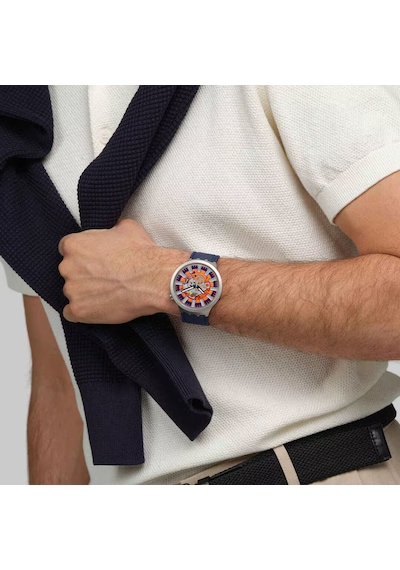 Swatch Sb07s114 Orange In The Works Erkek Kol Saati