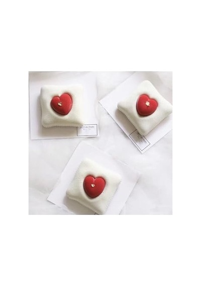 Siliko World Silikon 3d Kalp Kalıbı Kek Çikolata Muffin Sabun Mum Epoksi Reçine Kalıbı, Beyaz