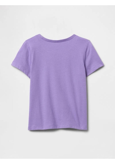 Kız Bebek Gap Logo Grafikli T-shirt Mor-6001 Mor