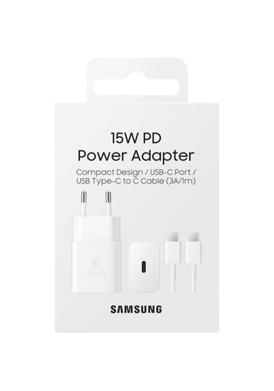Samsung  Uyumlu Ep-t1510x 15w Hızlı Şarj Adaptörü Type-c Kablo Seti Beyaz