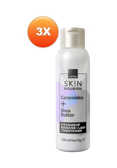 Skin Besleyici Göz Makyajı Temizleyici,kirpik Bakım Kremi 100 Ml. Üçlü Paket