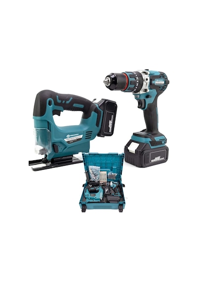 Prohummer Ph270 Akülü Kömürsüz Motor İkili Set Dekupaj Testere + Vidalama Matkap