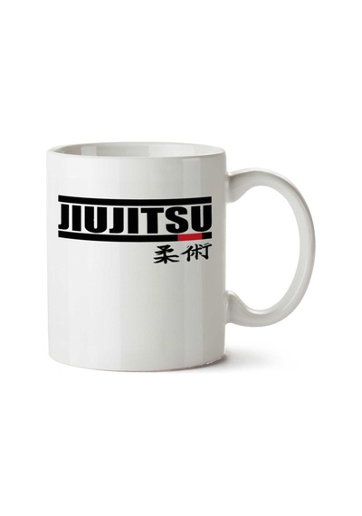 Jiu Jitsu Yazı İki Tarafı Baskılı Kupa Bardak Çok Renkli