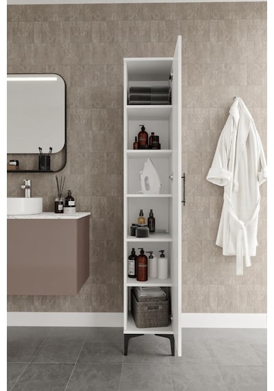 Plain Metal Ayak Metal Kulp Pla1200 Banyo Dolabı Mutfak Dolabı Balkon Dolabı Kiler Dolabı Çok Amaçlı Dolap Ayakkabılık Beyaz
