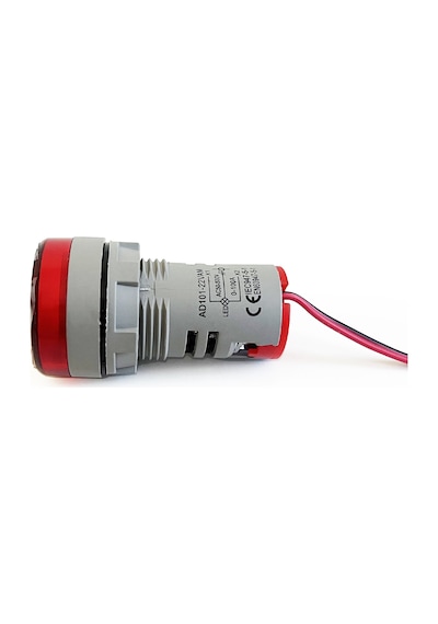 2'li Volt Amper Ölçüm 22mm Ac60-500v 100a Kırmızı