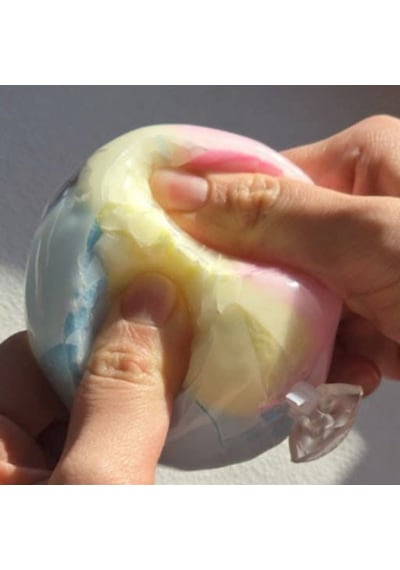 Squishy Wax Breaking Stress Topu Cotton Candy Slime Oyuncak Sıkılabilir Antistres Kapsül Çok  Renkli