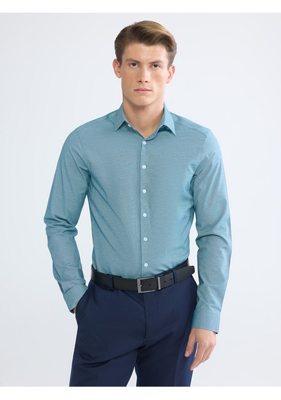Lcw Busıness Yeşil Slim Fit Armürlü Erkek Gömlek Lcw Busıness Yeşil Slim Fit Armürlü Erkek Gömlek