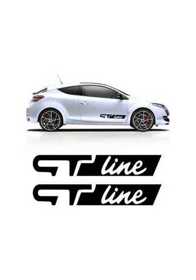 Renault Gt Lıne Yazılı Yan Kapı Şerit Kaliteli Kaliteli Sticker Etiket Modeli