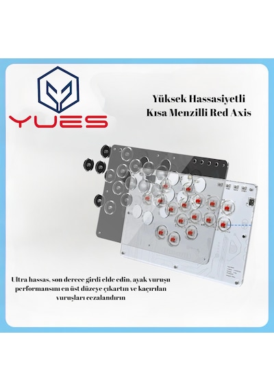 Yues Rgb Arcade Stick Fighting Stick Ps4/ps3/pc/steam/android/Apple Uyumlu iOS