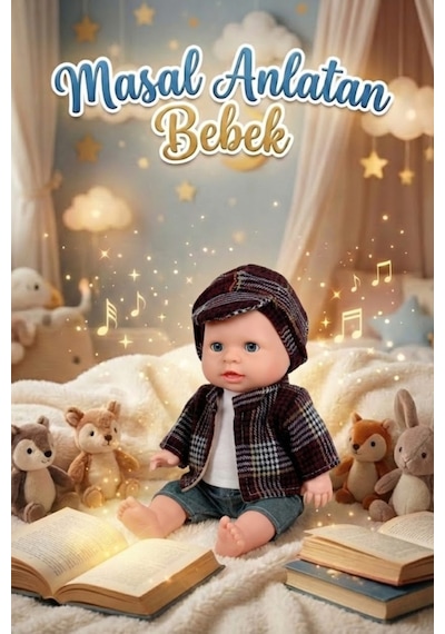 Masal Anlatan Et Bebek 35 Cm - Türkçe Konuşan Eğitici Oyuncak Erkek Bebek - Kasketli O