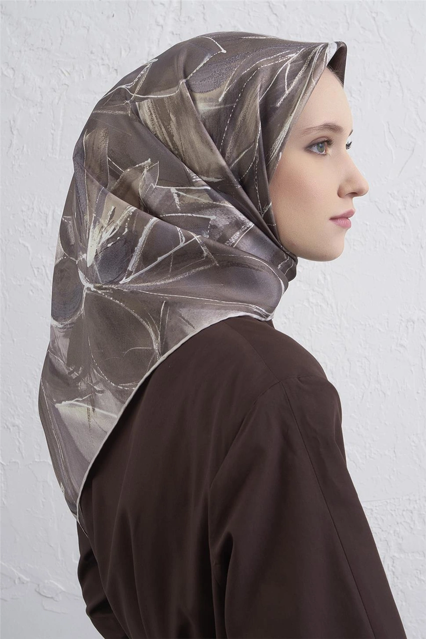 Armine Saf İpek Sura Eşarp 9406d 85 Vizon