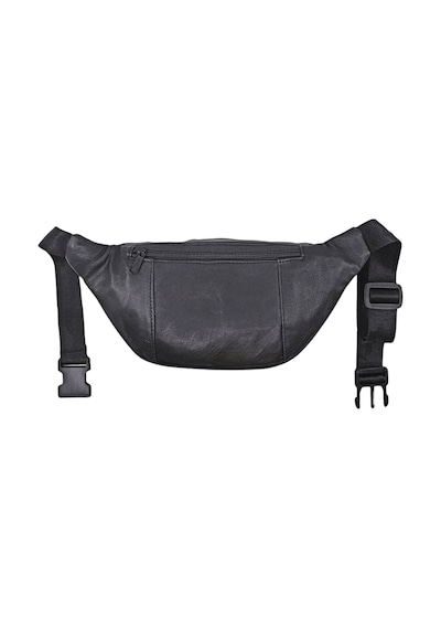 Lederax %100 Hakiki Deri Freebag Bel Çantası Siyah 001