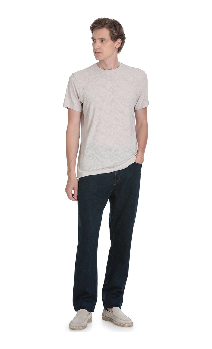Hatemoğlu Ekru Regular Fit Bisiklet Yaka Tişört 35799 453419