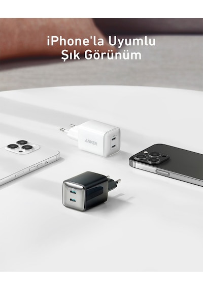 Anker 521 Nano Pro 40w Usb-c Şarj Cihazı - Beyaz - A2038 Anker Türkiye Garantili