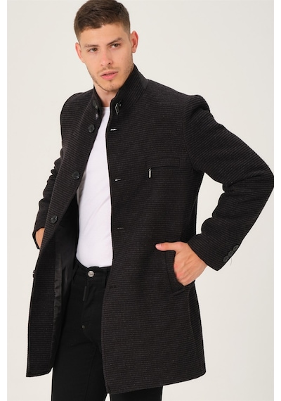Plt8367 Dewberry Erkek Palto-düz Antrasit Düz Antrasit