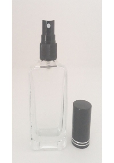 Boş Parfüm Şişesi 50 ML 3 Adet Siyah Kapak Plastik Valf Iphone Boş Şişe