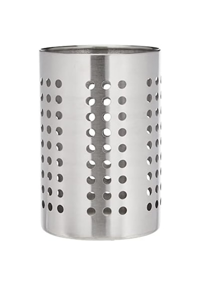 Ordnıng Mutfak Gereci Tutucu, Paslanmaz Çelik 18 X 12 X 12 Cm Açık Ahşap