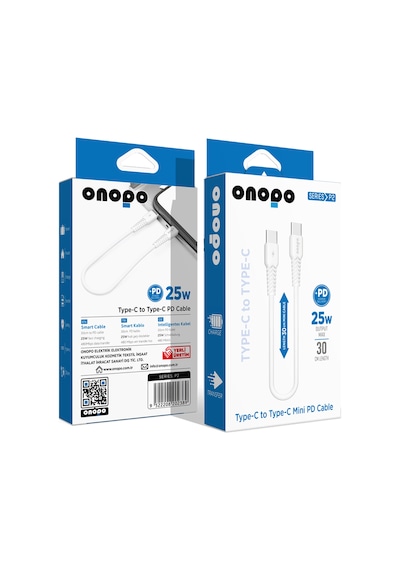 Type-c To Type-c Mini Pd 25w Hızlı Şarj Ve Data Kablosu 30cm - P2
