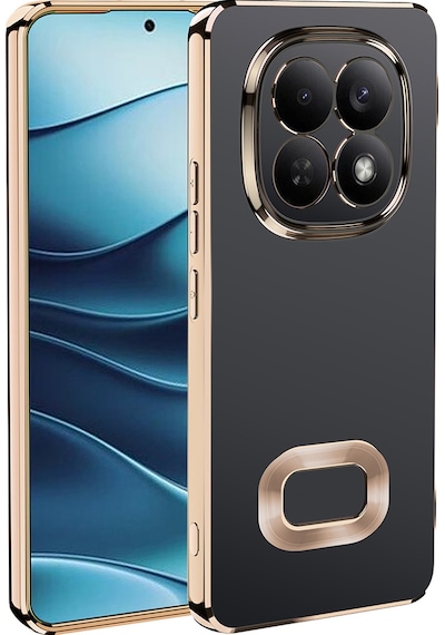 Redmi Note 15 Pro 4g Kılıf Kamera Korumalı Logo Gösteren Mkst Omega Kapak - Gold Altın