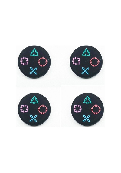 Desenli Sony Ps5/ps4/ps3 Analog Koruyucu Silikon Pad-geometri Desen