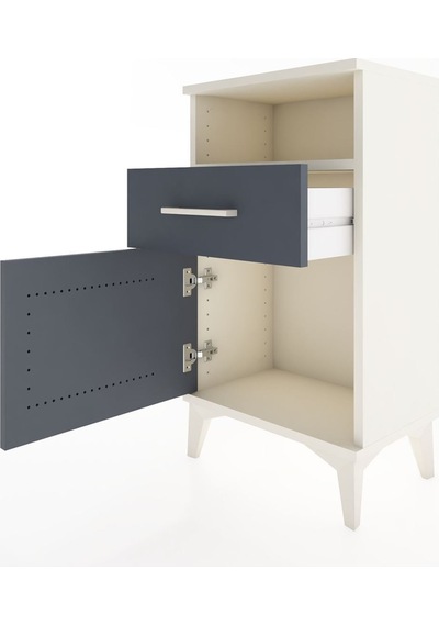 Arges Komodin 2 Raflı Tek Çekmeceli Tek Kapaklı 44x30x80 Ayta... Aytaşı