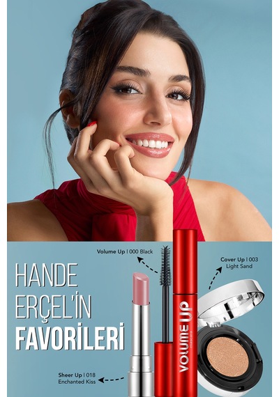 Flormar Cover Up Cushion + Sheer Up Ruj + Volume Up Maskara Makyaj Seti