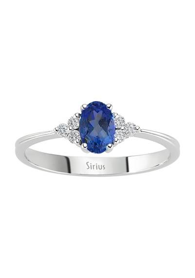 Sirius Pırlanta Ve Oval Safir Arya Yüzük 0817R0271