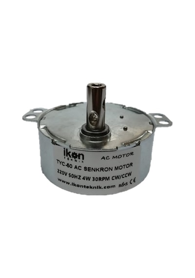 İkon Teknik AC SENKRON MOTOR TYC 50 4 Watt 220 Volt 30 RPM ÇİFT YÖN [CW]/[CCW]