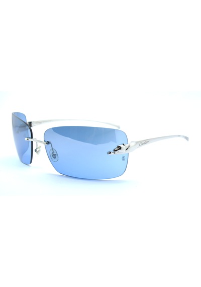 Cartier Panthere De Cartier Blue Sılver Mavi Gümüş Unısex Güneş Gözlüğü